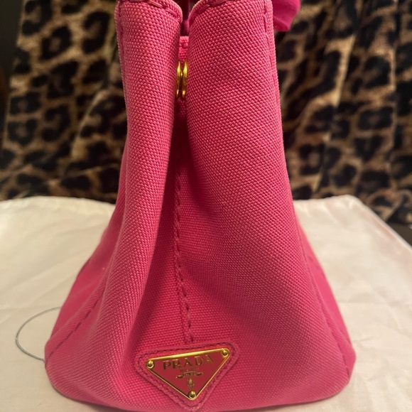 Prada Small Pink Canapa Bag With Dustbag And Card - Picture 9 of 16